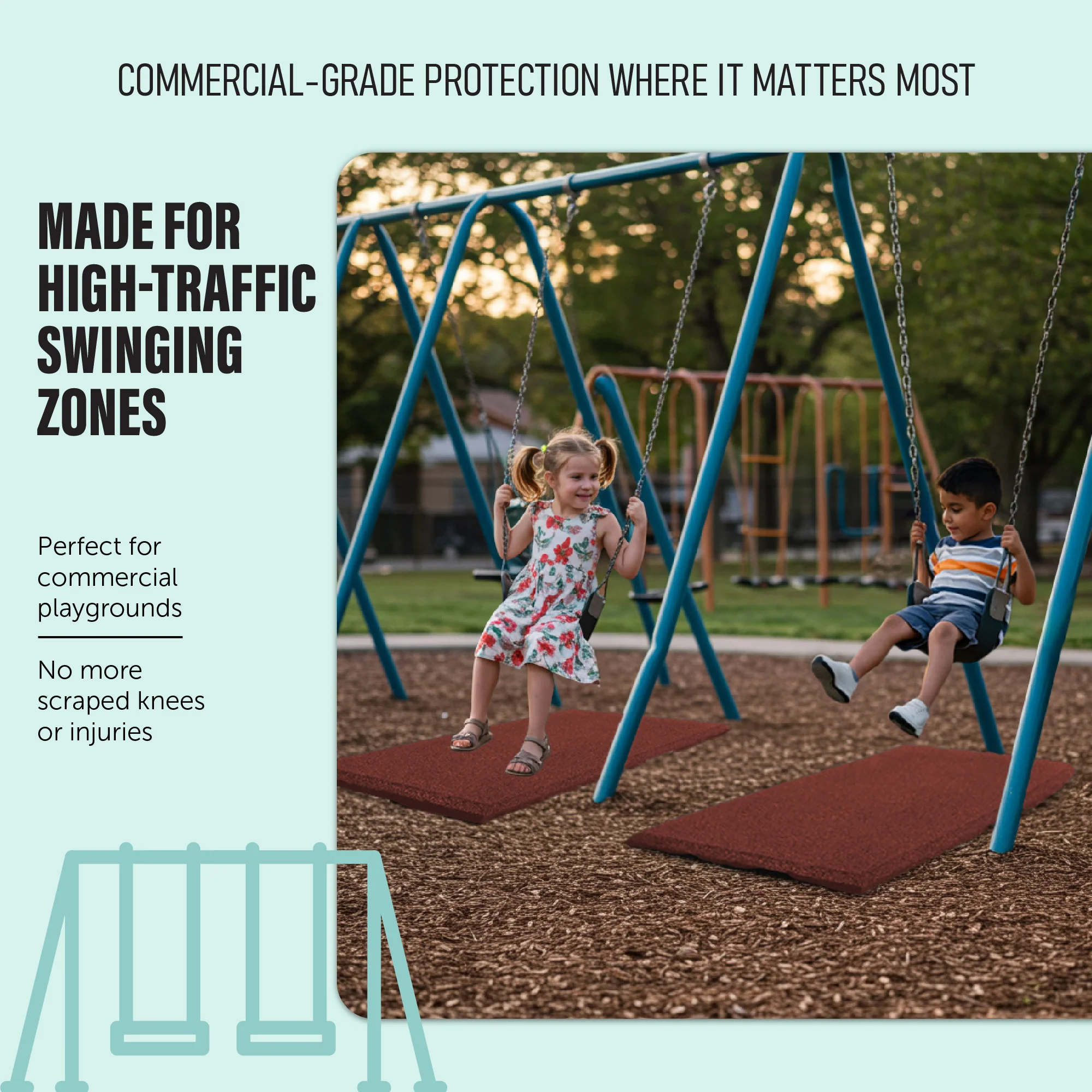 Commercial Rubber Swing Mat - Image 11